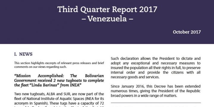 Third Quarter Report 2017-10 Maritime Newsletter