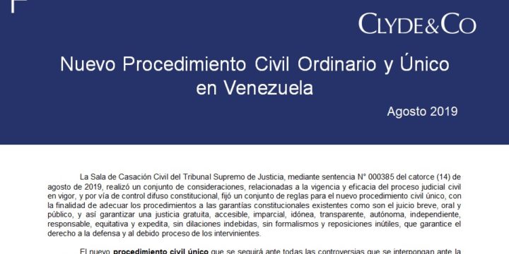 Nuevo Procedimiento Civil Ordinario y Único en Venezuela