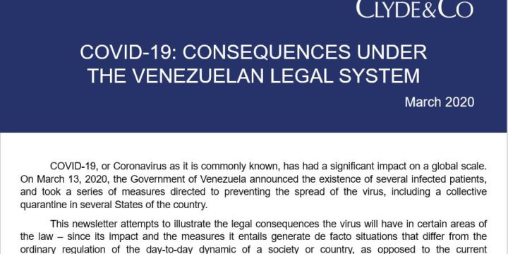 COVID-19 Efectos Legales en el Sistema Venezolano